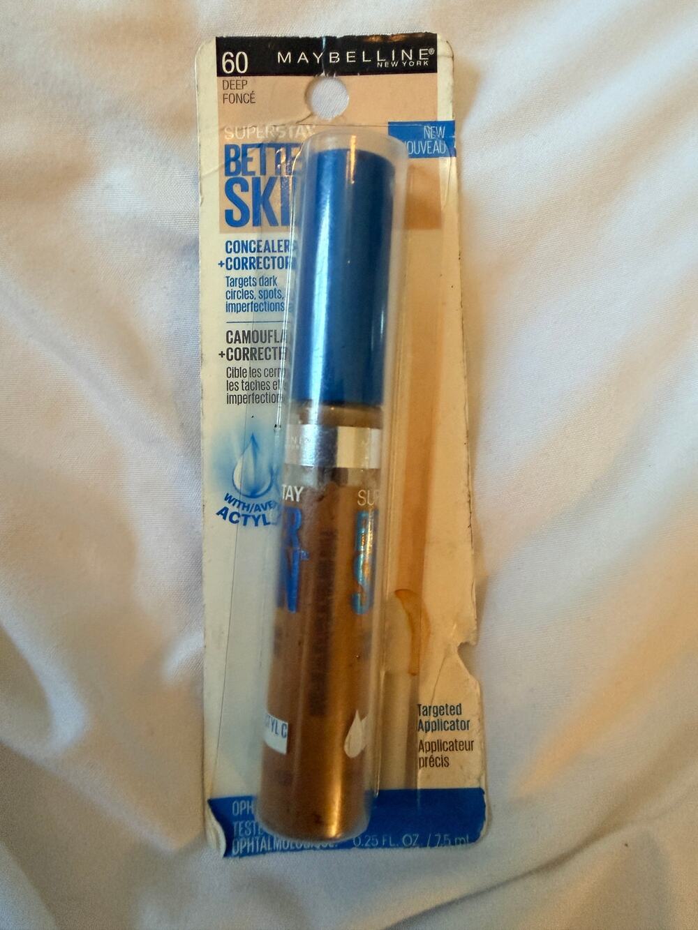 Maybelline SuperStay Better Skin Concealer Corrector 60 Deep 0.25 fl oz Sealed